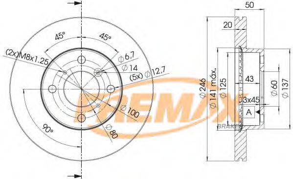 FREMAX BD4801 гальмівний диск