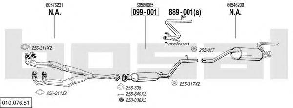 BOSAL 01007681 Система випуску ОГ