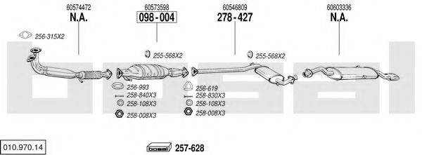 BOSAL 01097014 Система випуску ОГ