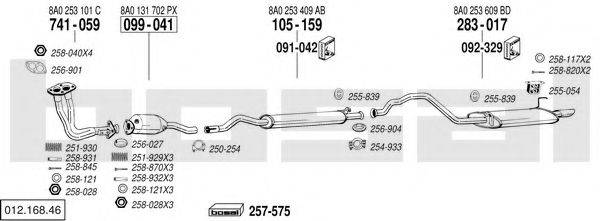 BOSAL 01216846 Система випуску ОГ