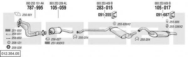 BOSAL 01235405 Система випуску ОГ