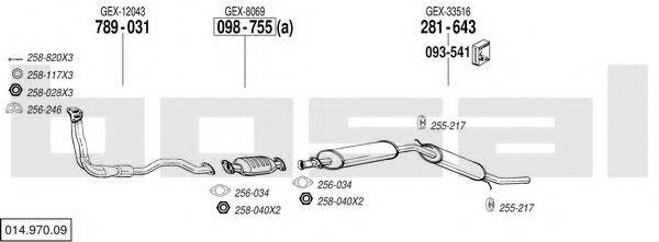 BOSAL 01497009 Система випуску ОГ