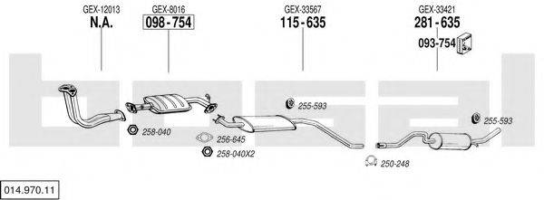 BOSAL 01497011 Система випуску ОГ