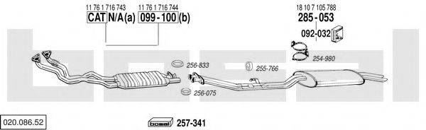 BOSAL 02008652 Система випуску ОГ