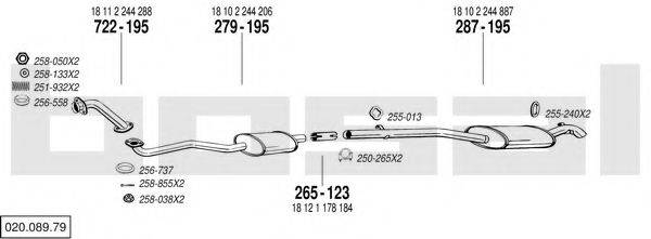 BOSAL 02008979 Система випуску ОГ