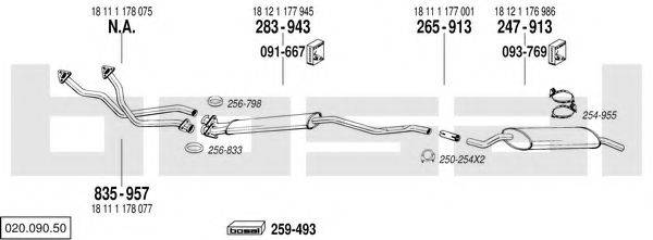 BOSAL 02009050 Система випуску ОГ