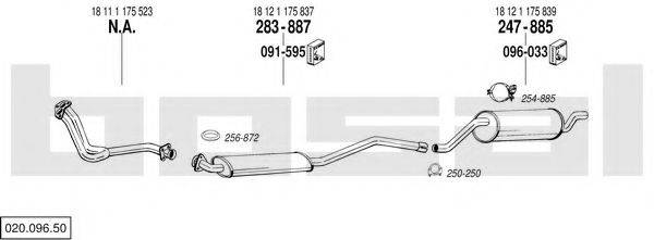 BOSAL 02009650 Система випуску ОГ