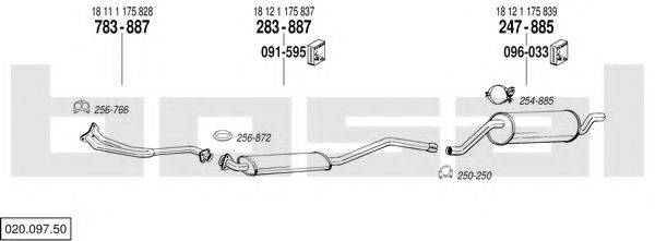 BOSAL 02009750 Система випуску ОГ