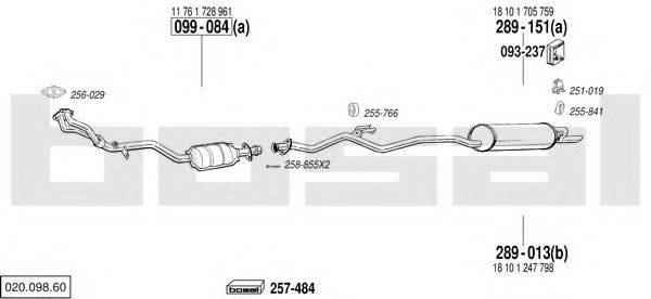 BOSAL 02009860 Система випуску ОГ