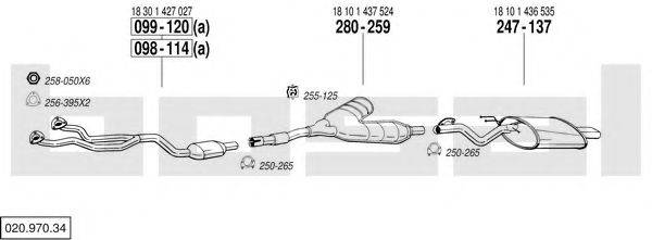 BOSAL 02097034 Система випуску ОГ