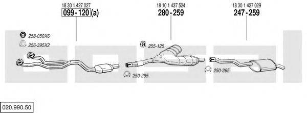 BOSAL 02099050 Система випуску ОГ