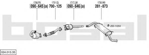BOSAL 02401335 Система випуску ОГ