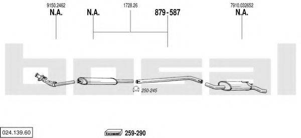 BOSAL 02413960 Система випуску ОГ