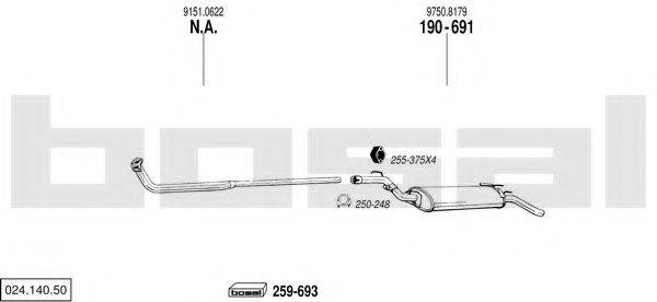 BOSAL 02414050 Система випуску ОГ