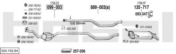 BOSAL 02415284 Система випуску ОГ