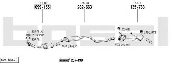 BOSAL 02415372 Система випуску ОГ