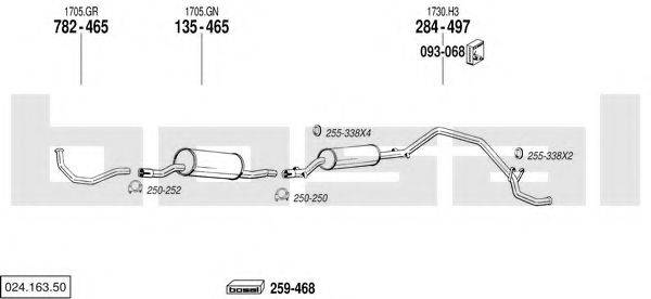 BOSAL 02416350 Система випуску ОГ