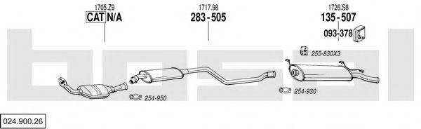 BOSAL 02490026 Система випуску ОГ