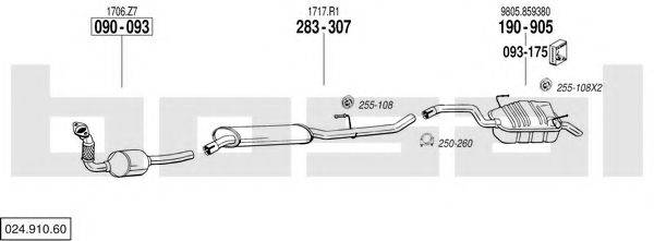 BOSAL 02491060 Система випуску ОГ