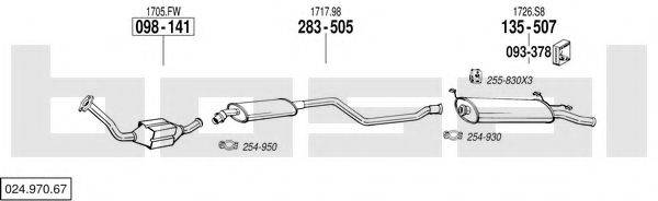 BOSAL 02497067 Система випуску ОГ