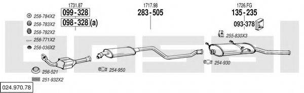 BOSAL 02497078 Система випуску ОГ