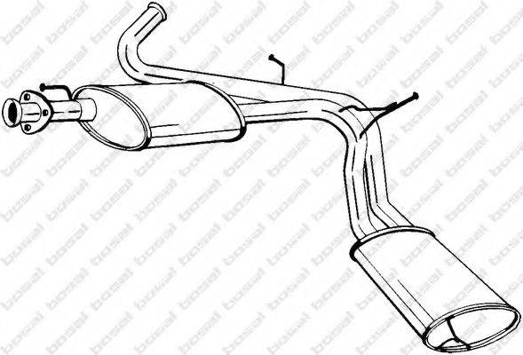 BOSAL 282421 Глушник вихлопних газів кінцевий