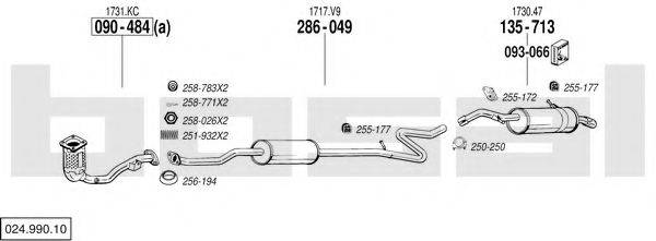 BOSAL 02499010 Система випуску ОГ