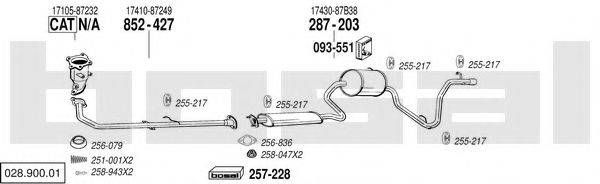 BOSAL 02890001 Система випуску ОГ