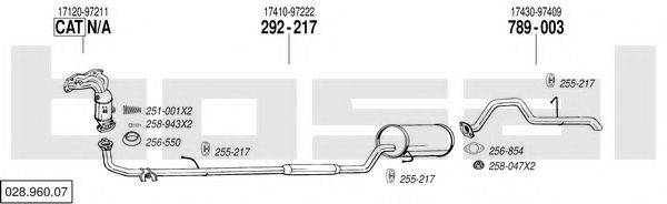 BOSAL 02896007 Система випуску ОГ