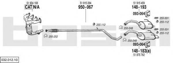 BOSAL 03201210 Система випуску ОГ