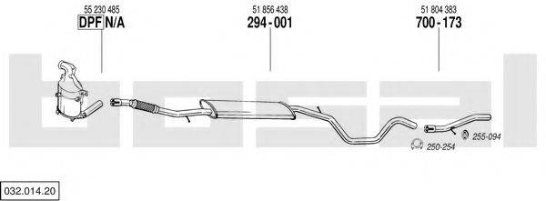 BOSAL 03201420 Система випуску ОГ