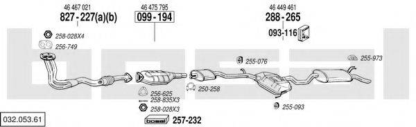 BOSAL 03205361 Система випуску ОГ