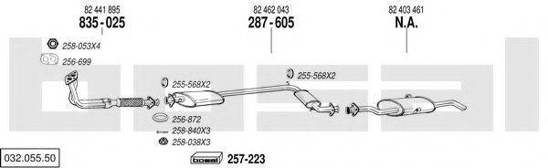 BOSAL 03205550 Система випуску ОГ