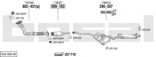 BOSAL 03209606 Система випуску ОГ