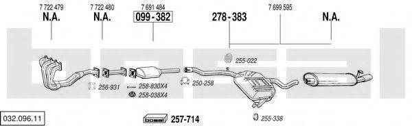 BOSAL 03209611 Система випуску ОГ