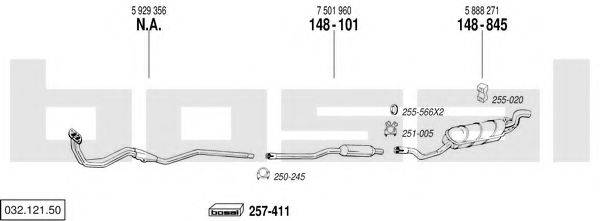 BOSAL 03212150 Система випуску ОГ
