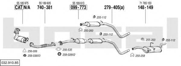 BOSAL 03291085 Система випуску ОГ