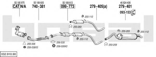 BOSAL 03291090 Система випуску ОГ