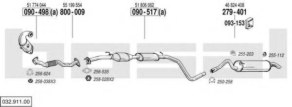 BOSAL 03291100 Система випуску ОГ