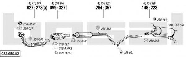 BOSAL 03295002 Система випуску ОГ