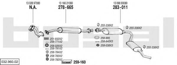 BOSAL 03296002 Система випуску ОГ