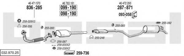 BOSAL 03297025 Система випуску ОГ