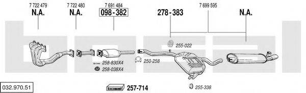 BOSAL 03297051 Система випуску ОГ