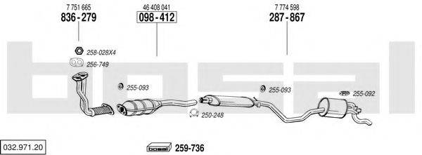 BOSAL 03297120 Система випуску ОГ