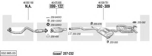 BOSAL 03298503 Система випуску ОГ