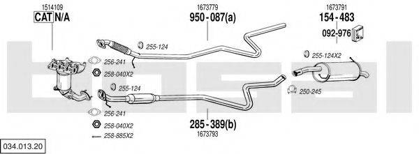 BOSAL 03401320 Система випуску ОГ