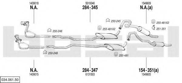 BOSAL 03406150 Система випуску ОГ