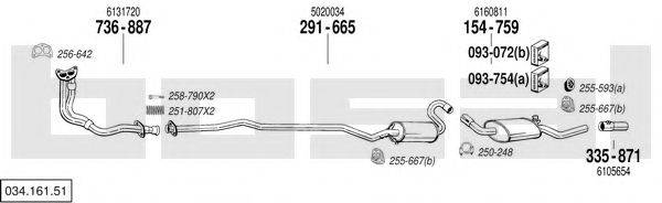 BOSAL 03416151 Система випуску ОГ