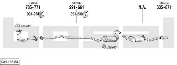 BOSAL 03416653 Система випуску ОГ