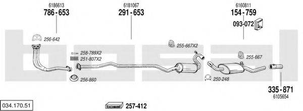 BOSAL 03417051 Система випуску ОГ